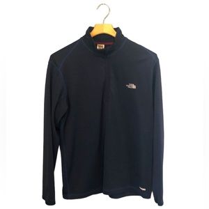 The North Face Men’s Navy Quarter Zip Vapor Wick Long Sleeve Pullover Medium